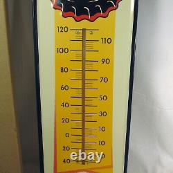VINTAGE RARE 1960s DADS ROOT BEER THERMOMETER COLA SODA TIN METAL SIGN 27x7.5