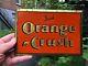 Vintage Rare Canadian C. 1930 Tin Over Cardboard Drink Orange Crush Sign