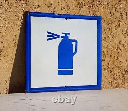 VINTAGE TIN SIGN, Wall sign, Enamel sign, fire extinguisher, office, Industrial