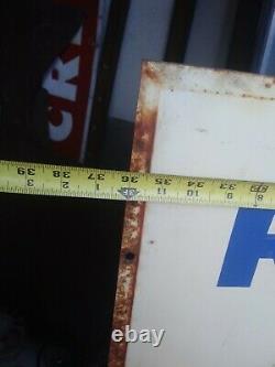 VINTAGE UNION 76 GAS STATION PRICE SIGN DOUBLE SIDE METAL TIN 60s 70s