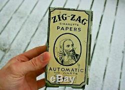VINTAGE ZIG ZAG TIN 10 Cent CIGARETTE PAPERS DISPENSER ADVERTISING SIGN
