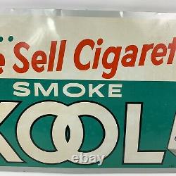 VTG 60s Kool Cigarettes Store Advertising Metal Tin Sign Tobacciana Willy EUC