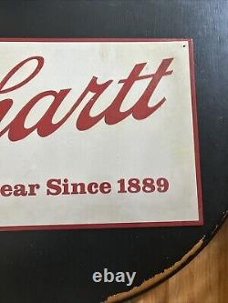 VTG CARHARTT WORKWEAR SINCE 1889 Metal Tin Sign Advertising Embossed 24 x 12