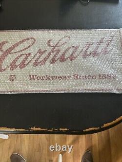 VTG CARHARTT WORKWEAR SINCE 1889 Metal Tin Sign Advertising Embossed 24 x 12