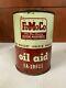 Vtg Ford Fomoco Oil Aid Tin Can Full Gas Oil Sign Garage Advertising 1940's-50's