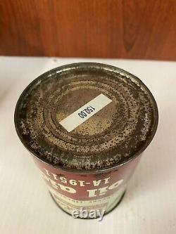 VTG FORD FOMOCO OIL AID TIN CAN FULL GAS OIL SIGN GARAGE ADVERTISING 1940's-50's