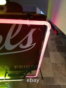(VTG) Leinenkugels beer indian princess tin Neon light up sign rare