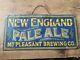 Vtg New England Pale Ale Mt. Pleasant Brewing Co. Embossed Tin Litho Sign Prepro