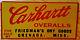 Very Rare Vintage Carhartt Overalls Embossed Tin Sign Near Mint Condition