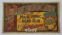 Vicorator Hair Tonic Tin Sign Vintage Original 100%