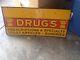 Vintage 1920's Drugs Tin Metal Sign Pharmacy Doctor Country Store Rx Medicine Fs