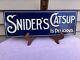 Vintage 1920's Embossed Tin Snider's Catsup Sign 13.75 H. D. Beach