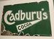 Vintage 1920s/30s Cadburys Chocolates Enamel Tin Green Advertising Sign