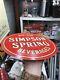 Vintage 1930s Ask For Simpson Springs Beverages Embossed Tin 11 Original Sign