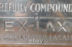 Vintage 1930's Ex-Lax Chocolate Laxative TOC Tin Over Cardboard Advertising Sign