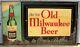 Vintage 1930's Old Milwaukee Art Billboard Metal Tin Sign Schlitz Beer Americana