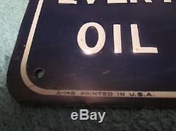 Vintage 1930's Original AC Oil Filters Tin Sign Embossed, Not Porcelain