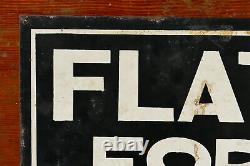 Vintage 1930s FLAT FOR RENT Real Estate Advertising Metal Tin Tacker Sign
