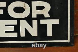 Vintage 1930s FLAT FOR RENT Real Estate Advertising Metal Tin Tacker Sign