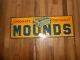 Vintage 1930s Tin Advertising Sign 5 Cent Chocolate Mounds Candy Bar Embossed