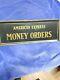 Vintage 1935 American Express Money Orders Tin Tray Sign Withframed Edge Rare