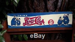Vintage 1940, Drink Pepsi Tin Sign, Keystone Cops, Trade Mark US Patent, 21-3/4