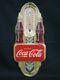 Vintage 1940 Original 16 Coca Cola Tin Thermometer Sign Soda Bottles Deco
