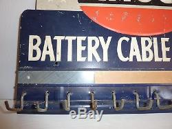 Vintage 1940's Tin AMOCO Battery Cable Service Rack