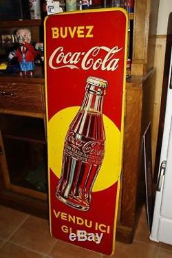Vintage 1941 Coca-cola French Tin Sign By St-thomas Sign
