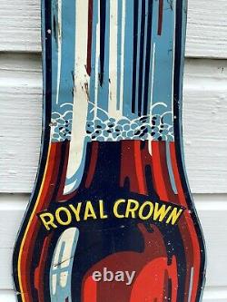 Vintage 1948 Royal Crown Cola Bottle Embossed Tin Metal 58 Soda Original Sign