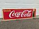 Vintage 1950's 57 Drink Coca Cola Bottle Soda Pop Single Sided Tin Metal Sign