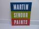 Vintage 1950's-60's Martin Senour Paints Tin Metal Advertising Sign, 13 X 16