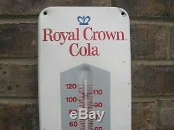 Vintage 1950's / 60's RC Royal Crown Cola Metal Thermometer TIN SIGN EXCELLENT