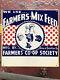 Vintage 1950's Farmers Mix Feed Pig Cow Chicken Farm Feed 12x12 Tin Sign Sioux