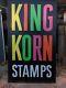 Vintage 1950's Large King Korn Stamps Embossed Tin Advertising Sign Great Shape