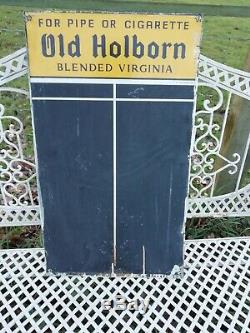 Vintage 1950's Old Holborn Tin & Enamel Pub Darts Scoring Chalk Board Wall Sign