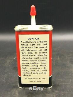 Vintage 1950s NAACO Gun Oil 4oz Tin