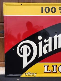 Vintage 1951 Diamond State Brewery Embossed Tin Beer Advertising Sign Delaware