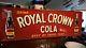 Vintage 1952 Royal Crown Cola Tin Embossed Sign 54w X 18h 2 Bottle Rc Coke