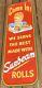 Vintage 1953 Sunbeam Bread Tin Sign Nos Rare Large Embossed Great Condition