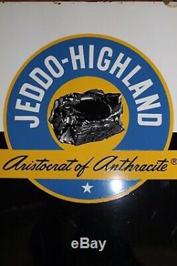 Vintage 1954 Tin Sign Jeddo-Highland Anthracite Coal Sign