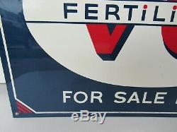 Vintage 1954 VC Fertilizers Tin Sign 18 X 12 Excellent Farming/feed/seed