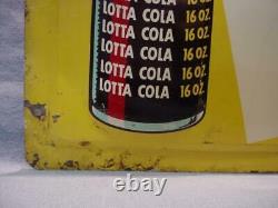 Vintage 1959 16 Ounce Lotto Cola Tin Sign
