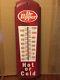 Vintage 1960-70s Dr. Pepper Tin Sign With Thermometer