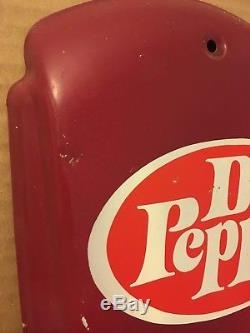 Vintage 1960-70s Dr. Pepper Tin Sign with Thermometer