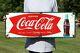 Vintage 1960's Coca Cola Fishtail Sign Bottle Metal Tin 31 3/4 X 11 3/4 Mca 43