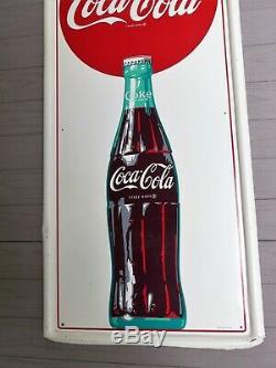 Vintage 1960's Coca-Cola tin Things Go Better with Coke sign