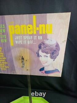 Vintage 1960's DERUSTO Paint Panel-Nu Tin Metal Advertising Sign Store Display