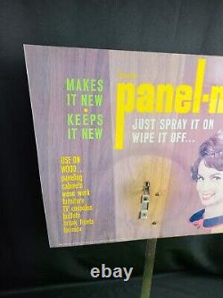 Vintage 1960's DERUSTO Paint Panel-Nu Tin Metal Advertising Sign Store Display