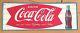 Vintage 1960's Enameled Tin Coca-cola Fishtail Sign
